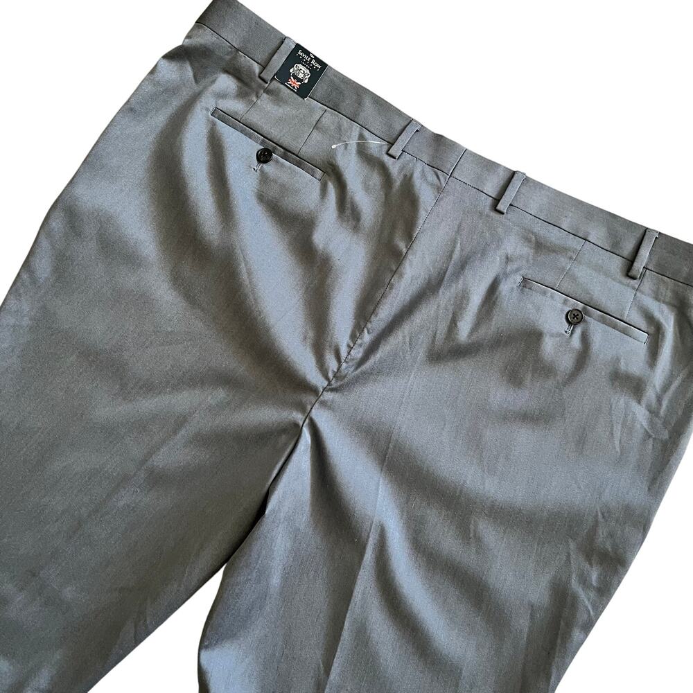 The Savile Row Dress Pants 46 Mens Strand Blue Straight Business Office Work New - Picture 4 of 9